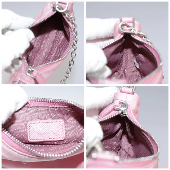 PRADA Shoulder Bag Nylon 2way Pink Silver Auth 111069 - Picture 16 of 16